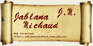 Jablana Michaud vizit kartica